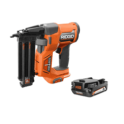 RIDGID R09891B-AC8400802 18V Brushless Cordless 18-Gauge 2-1/8 in. Brad Nailer with CLEAN DRIVE Technology with 18V 2.0 Ah Lithium-Ion Battery