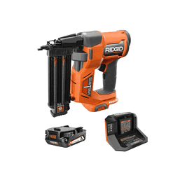 RIDGID 18V Cordless Brad Nailer with 2.0 Ah Battery and Charger