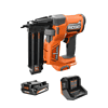RIDGID R09891K 18V Brushless Cordless 18-Gauge 2-1/8 in. Brad Nailer with CLEAN DRIVE Technology with 2.0 Ah Battery and Charger