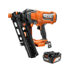 RIDGID R09894B-AC87004 18V Lithium-Ion Brushless Cordless 21° 3-1/2 in. Framing Nailer with 18V Lithium-Ion 4.0 Ah Battery