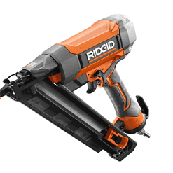 RIDGID R250AFF Pneumatic 15-Gauge 2-1/2 in. Angled Finish Nailer with CLEAN DRIVE Technology, Tool Bag, and Sample Nails