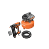 RIDGID R69601FKN 6 Gal. Electric Pancake Air Compressor and Pneumatic 18-Gauge 2-1/8 in. Brad Nailer