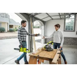 RYOBI P2520 ONE+ HP 18V Brushless 10 in. Cordless Battery Chainsaw, Battery and Charger