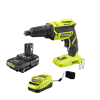 RYOBI P225-PSK005 ONE+ 18V Brushless Cordless Drywall Screw Gun with 2.0 Ah Battery and Charger