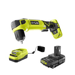 RYOBI P241-PSK005 ONE+ 18V Cordless 3/8 in. Right Angle Drill with 2.0 Ah Battery and Charger