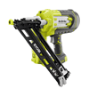 RYOBI P330 ONE+ 18V Lithium-Ion Cordless AirStrike 15-Gauge Angled Finish Nailer (Tool Only) with Sample Nails