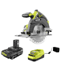 RYOBI P507-PSK005 ONE+ 18V Cordless 6-1/2 in. Circular Saw with 2.0 Ah Battery and Charger