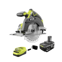 RYOBI P507K1 ONE+ 18V Cordless 6-1/2 in. Circular Saw Kit with 4.0 Ah Battery and 18V Charger
