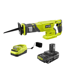 RYOBI P519-PSK005 ONE+ 18V Cordless Reciprocating Saw with 2.0 Ah Battery and Charger