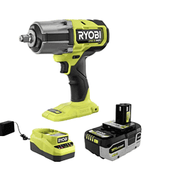RYOBI PBLIW01K1 ONE+ 18V Brushless Cordless 4-Mode 1/2 in. Impact Wrench Kit with 4.0 Battery and Charger