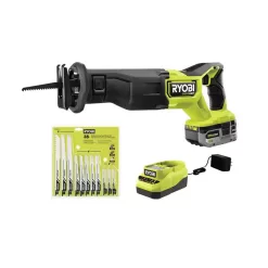 RYOBI PBLRS01K1-A233501 ONE+ HP 18V Brushless Cordless Reciprocating Saw Kit with 4.0Ah Battery, Charger & Reciprocating Saw Blade Set (35Piece)