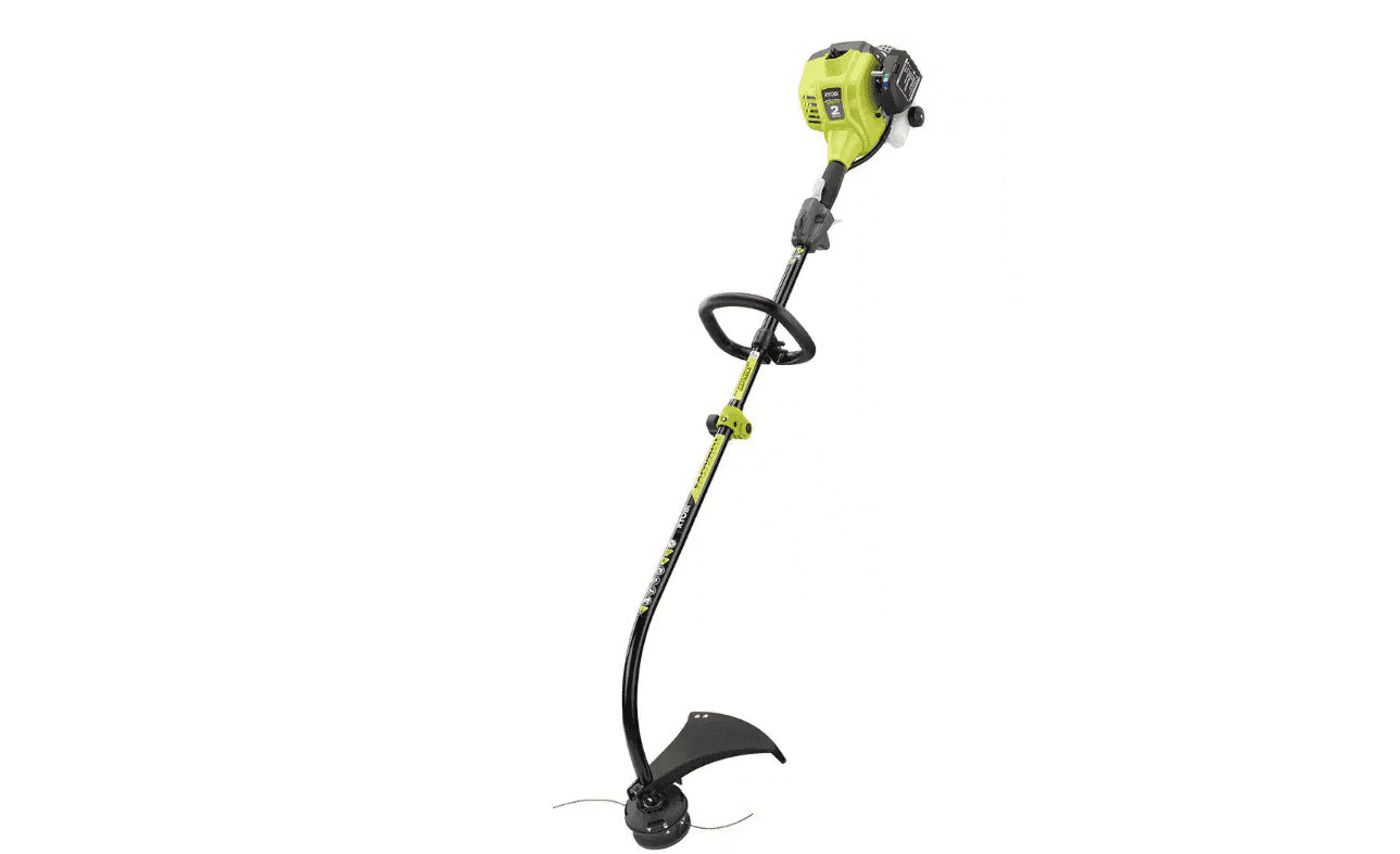 RYOBI RY252CS 25 cc 2-Stroke Attachment Capable Full Crank Curved Shaft Gas String Trimmer