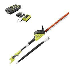 RYOBI RY40630 40V 18 in. Cordless Battery Pole Hedge Trimmer with 2.0 Ah Battery and Charger