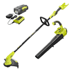 RYOBI RY40930 40V Cordless Battery String Trimmer and Jet Fan Blower Combo Kit (2-Tools) with 4.0 Ah Battery and Charger