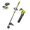 RYOBI RY40940VNM 40V Cordless Battery Attachment Capable String Trimmer and Leaf Blower Combo Kit (2-Tools) w/ 4.0 Ah Battery & Charger