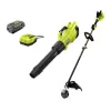 RYOBI RY40960VNM 40V HP Cordless Leaf Blower & String Trimmer with Battery & Charger