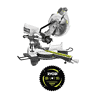 RYOBI TSS103-A181001 15 Amp 10 in. Corded Sliding Compound Miter Saw with 10 in. 24 Carbide Teeth Thin Kerf Miter Saw Blade