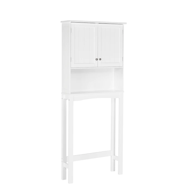 RiverRidge Ashland 27.44-in W x 64.88-in H x 7.81-in D White Over-the-Toilet Storage