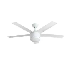 Home Decorators Collection SW1422WH Merwry 52 in. Integrated LED Indoor White Ceiling Fan with Light Kit and Remote Control