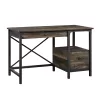 Sauder Steel River Desk, Carbon Oak Finish