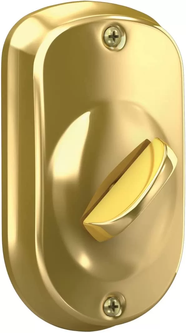 Schlage Keypad Plymouth Bright Brass Single Cylinder Electronic Deadbolt Lighted Keypad - Image 3