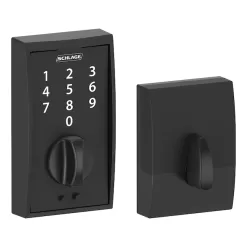 Schlage Touch Century Matte Black Electronic Deadbolt Lock Lighted Keypad Touchscreen