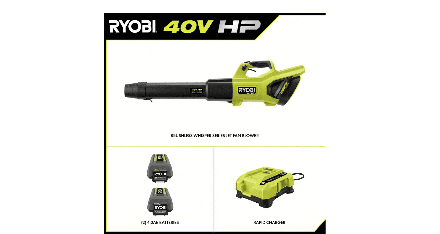 RYOBI RY404100VNM 40V HP Brushless Whisper Series 190 MPH 730 CFM