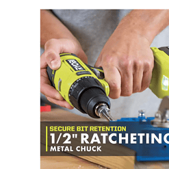 RYOBI PCL1600K2 ONE+ 18V Cordless 6-Tool Combo Kit with 1.5 Ah Battery, 4.0 Ah Battery, and Charger