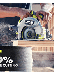 RYOBI PBLCS300K1 ONE+ HP 18V Brushless Cordless 7-1/4 in. Circular Saw Kit with 4.0 Ah HIGH PERFORMANCE Battery and Charger