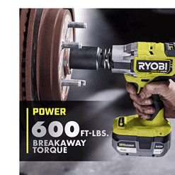 RYOBI P262K1 ONE+ HP 18V Brushless Cordless 4-Mode 1/2 in. Impact Wrench Kit w/ 4.0 Ah HIGH PERFORMANCE Lithium-Ion Battery & Charger