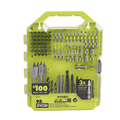 RYOBI PSBDD01K-A989504 ONE+ HP 18V Brushless Cordless Compact 1/2 in. Drill/Driver Kit with (2) 1.5 Ah Batteries, Charger, Bag, & 95PC Bit Set