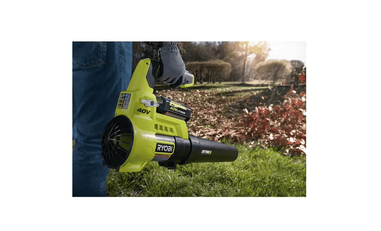 RYOBI RY40940VNM 40V Cordless Battery Attachment Capable String Trimmer and Leaf Blower Combo Kit (2-Tools) w/ 4.0 Ah Battery & Charger