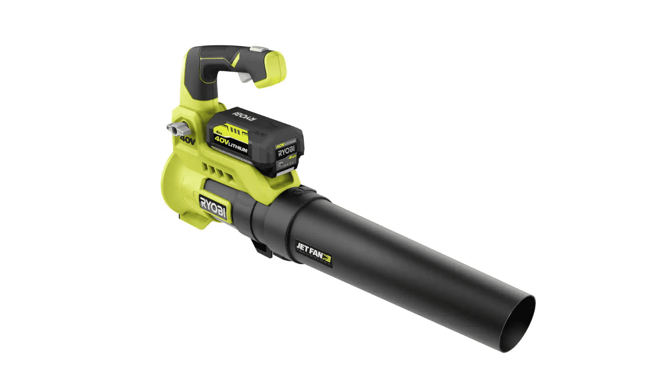 RYOBI RY40940VNM 40V Cordless Battery Attachment Capable String Trimmer and Leaf Blower Combo Kit (2-Tools) w/ 4.0 Ah Battery & Charger
