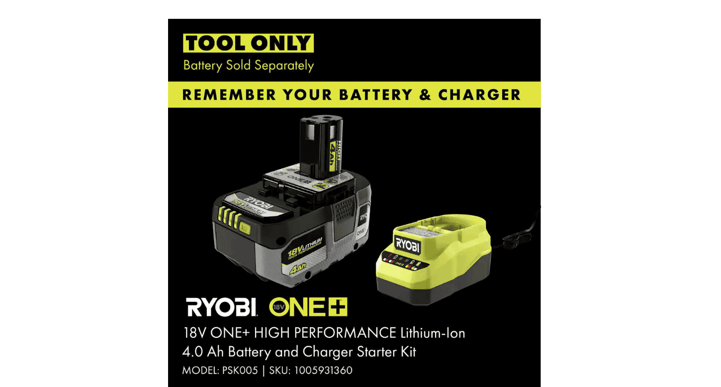 RYOBI P2502BTL ONE+ HP 18V Brushless 10 in. Cordless Battery Chainsaw (Tool Only)