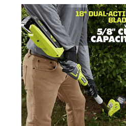 RYOBI RY40630 40V 18 in. Cordless Battery Pole Hedge Trimmer with 2.0 Ah Battery and Charger