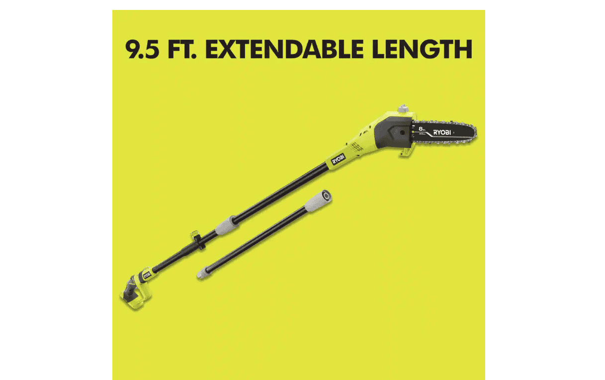 RYOBI P4361 ONE+ 18V 8 in. Cordless Battery Pole Saw with 1.3 Ah Battery and Charger