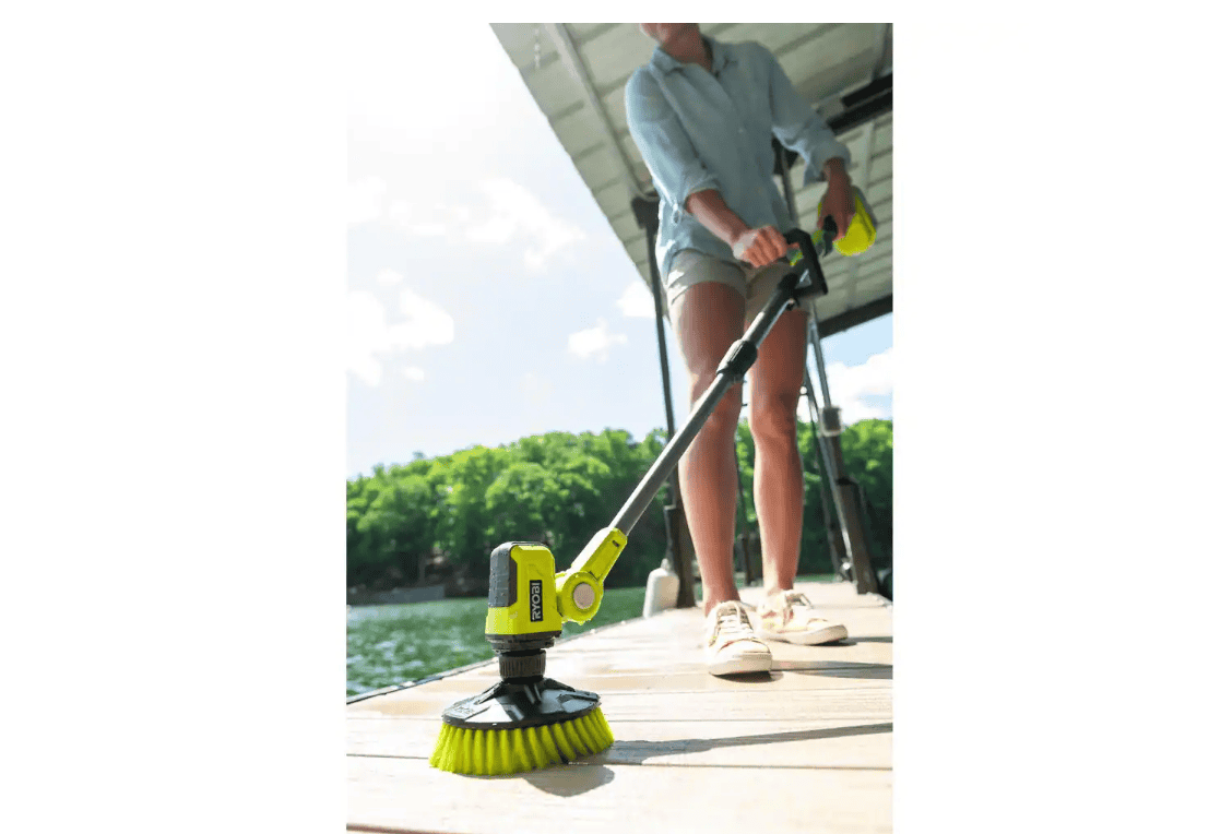 RYOBI P4500 ONE+ 18V Cordless Telescoping Power Scrubber (Tool Only)