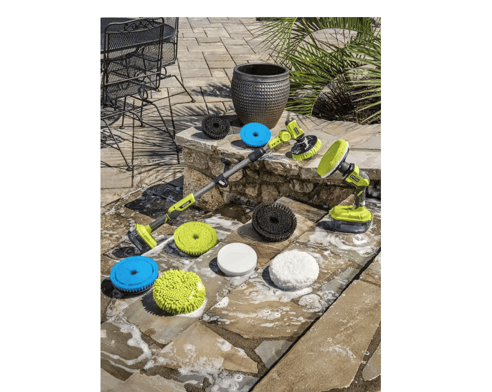 RYOBI P4500 ONE+ 18V Cordless Telescoping Power Scrubber (Tool Only)