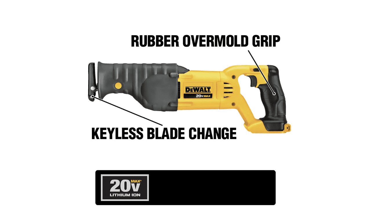 DEWALT Reciprocating Saw DCS380P1 20-Volt MAX Cordless with (1) Battery 5.0Ah & Charger - Image 3
