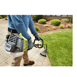 RYOBI RY252CS 25 cc 2-Stroke Attachment Capable Full Crank Curved Shaft Gas String Trimmer