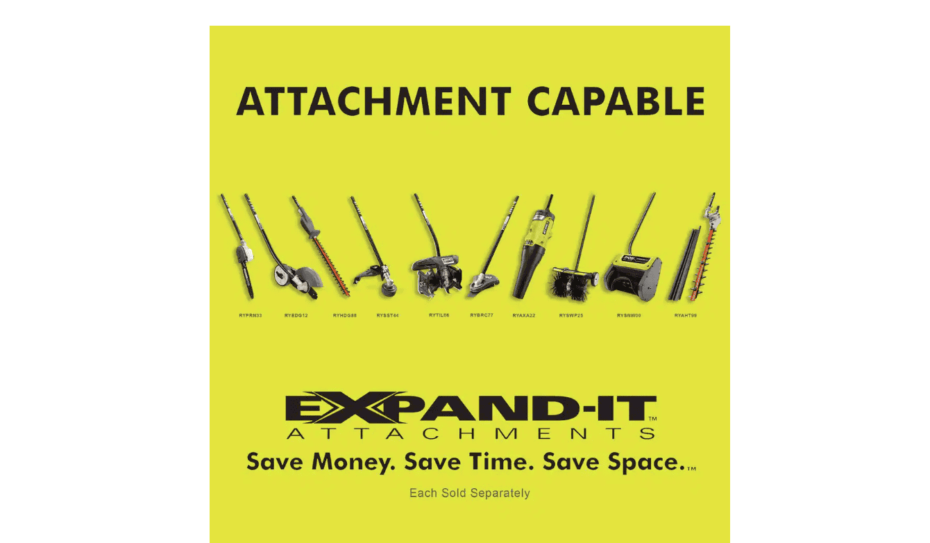 RYOBI RY252CS 25 cc 2-Stroke Attachment Capable Full Crank Curved Shaft Gas String Trimmer