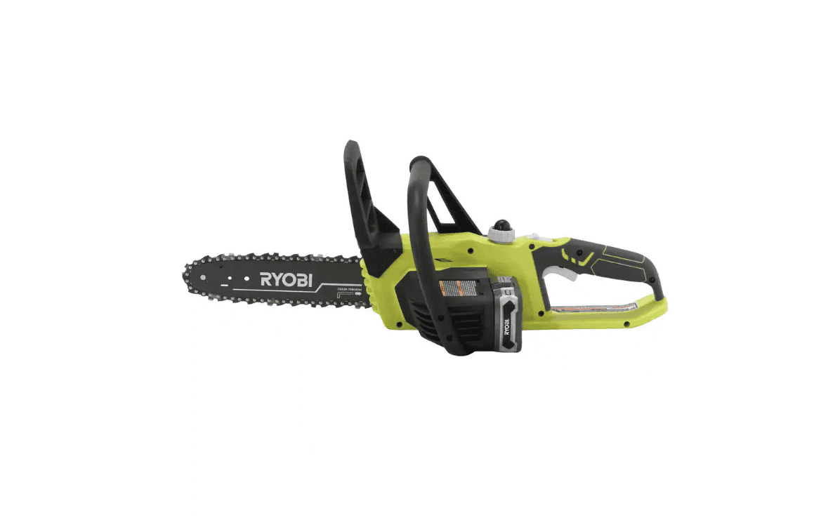 RYOBI P547 ONE+ 18V 10 in. Cordless Battery Chainsaw with 1.5 Ah Battery and Charger