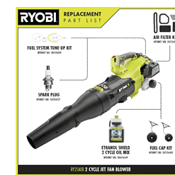 RYOBI RY25AXB 160 MPH 520 CFM 25cc Gas Jet Fan Blower