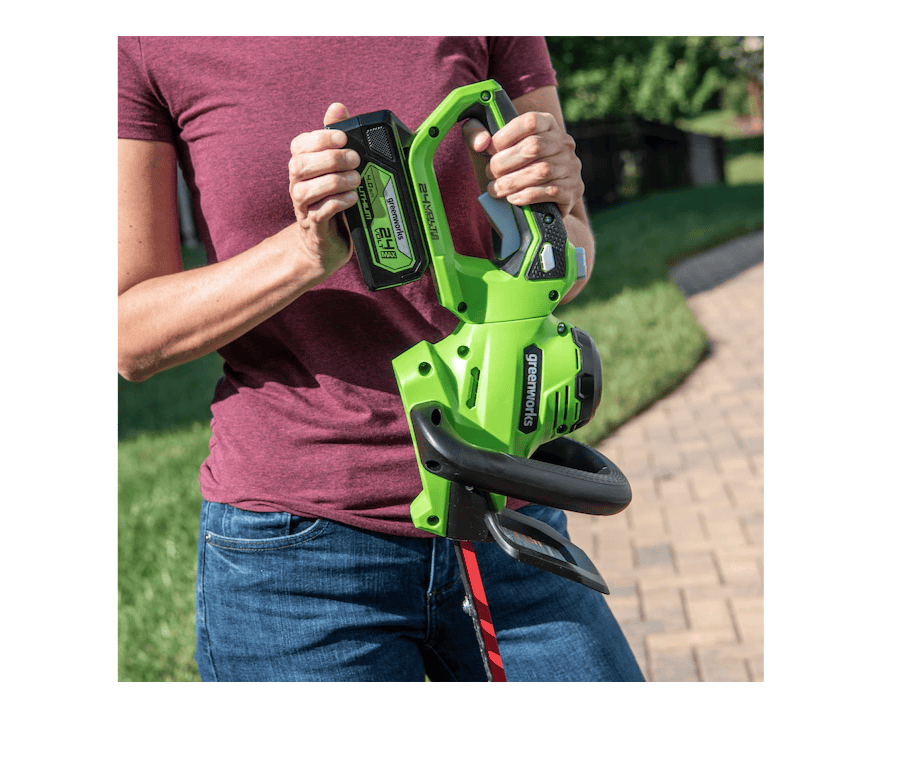 Greenworks HT24B414 24-Volt 22-in Dual Cordless Electric Hedge Trimmer (Battery & Charger Included) - Image 6