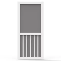 Screen Tight 5BAR36H 5 Bar 36-in x 80-in White Vinyl Frame Hinged 5-bar Screen Door