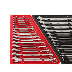 Milwaukee 48-22-9415 Combination SAE and 48-22-9515 Metric Wrench Mechanics Tool Set (30-Piece)