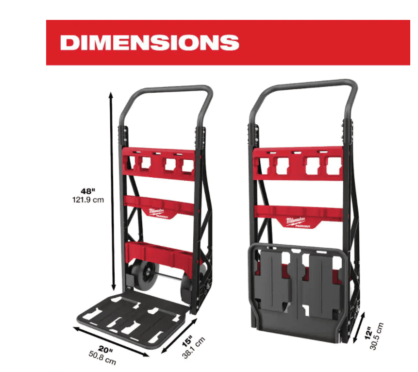 Milwaukee 48-22-8415 PACKOUT 20 in. 2-Wheel Utility Cart