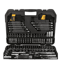 DEWALT DWMT75000 1/4 in., 3/8 in., and 1/2 in. Drive Polished Chrome Mechanics Tool Set (200-Piece)