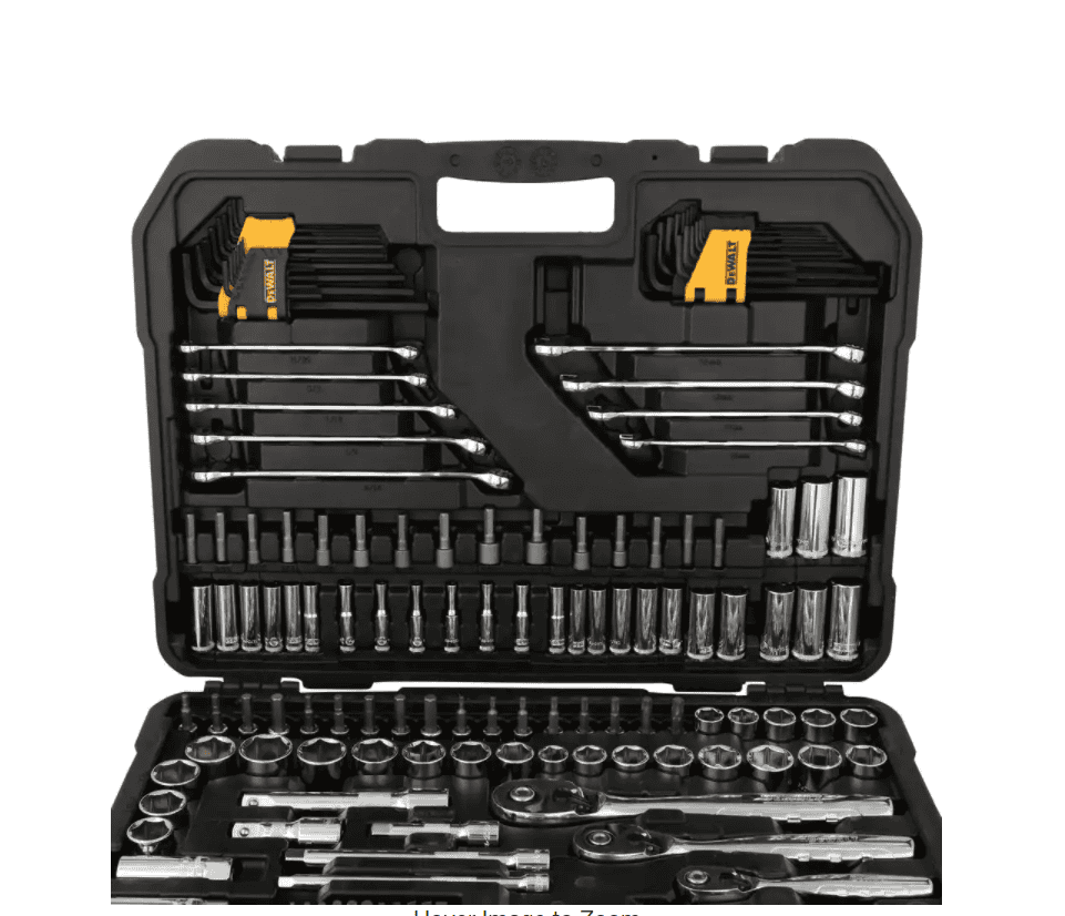 DEWALT DWMT75000 1/4 in., 3/8 in., and 1/2 in. Drive Polished Chrome Mechanics Tool Set (200-Piece)