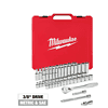 Milwaukee 48-22-9008 3/8 in. Drive SAE/Metric Ratchet and Socket Mechanics Tool Set (56-Piece)